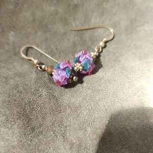 Elegant Floral Beaded Earrings